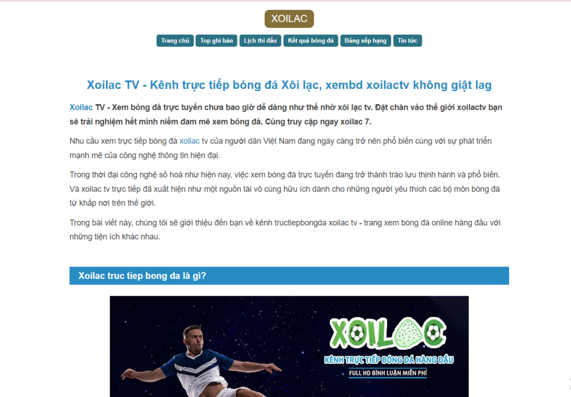 Đôi nét về kênh xem bóng đá hôm nay XoilacTV